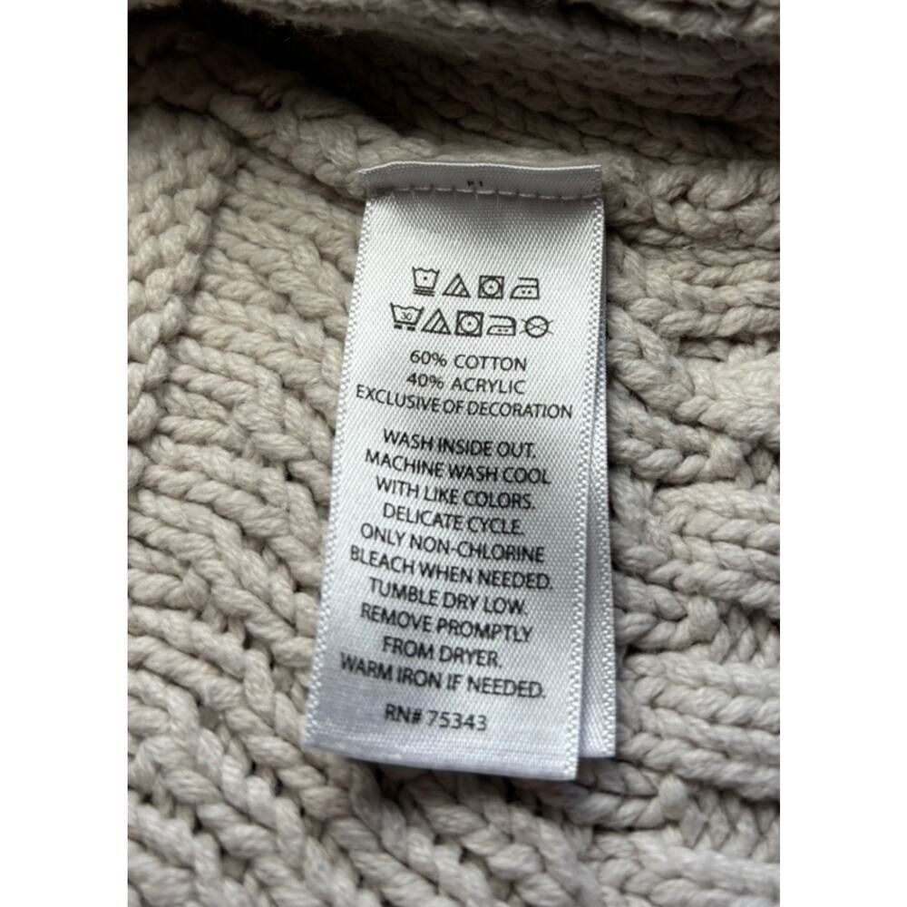 THE EAGLE'S EYE Women’s M Sweater Cable Knit Gray Brown - Picture 3 of 8